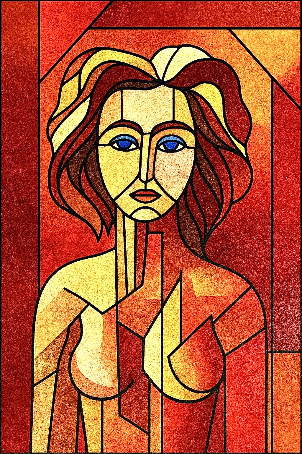 Françoise Gilot, d’après un dessin de Picasso — version numérique