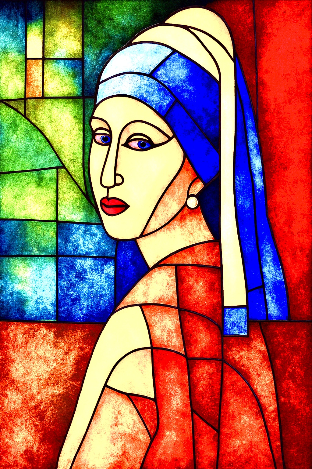 Jeune Fille à la perle sous l’œil de Modigliani — version numérique