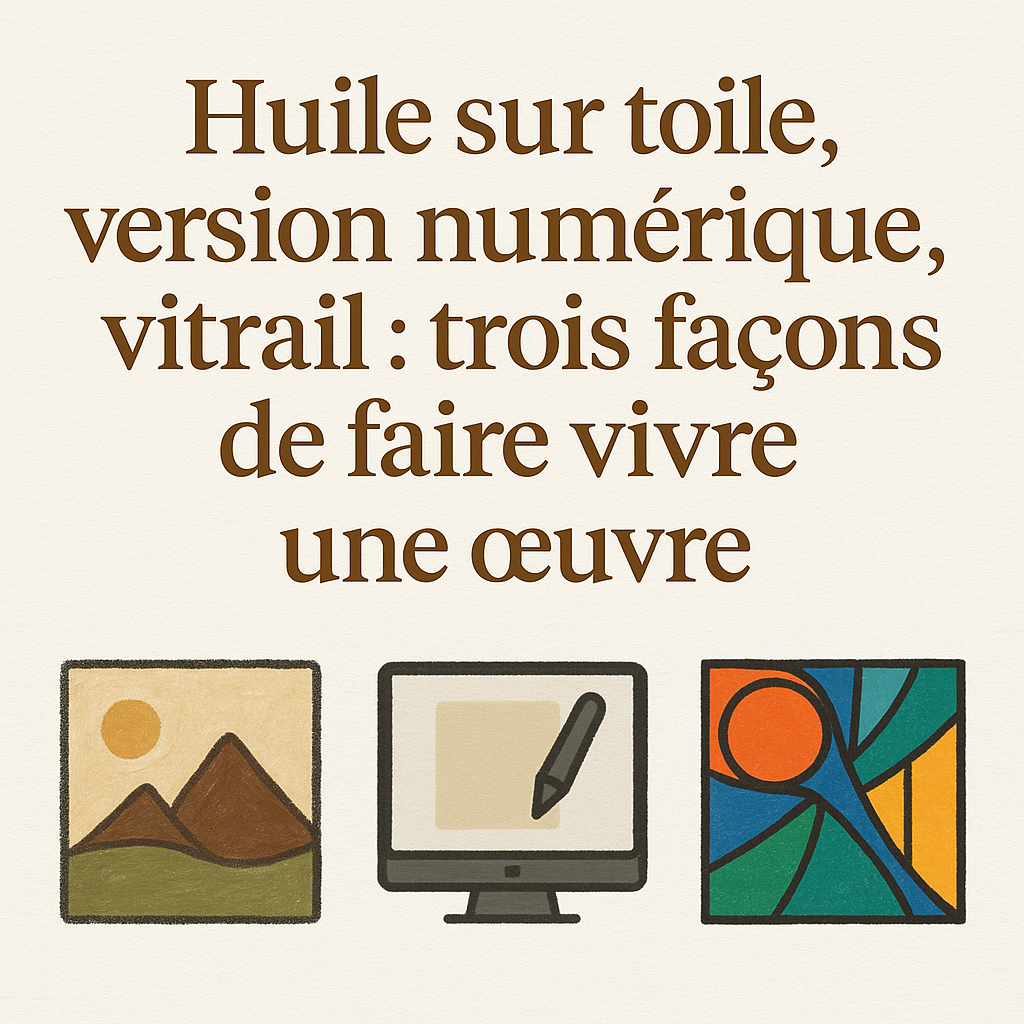  Huile sur toile, version numérique, vitrail : trois façons de faire vivre une œuvre 