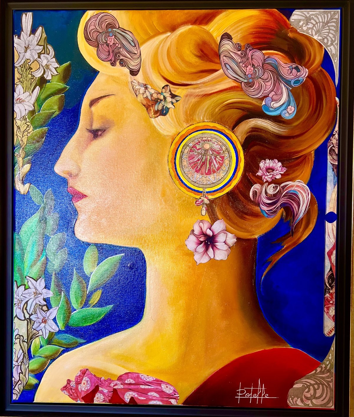 Portrait féminin Klimt Portrait féminin Klimt
