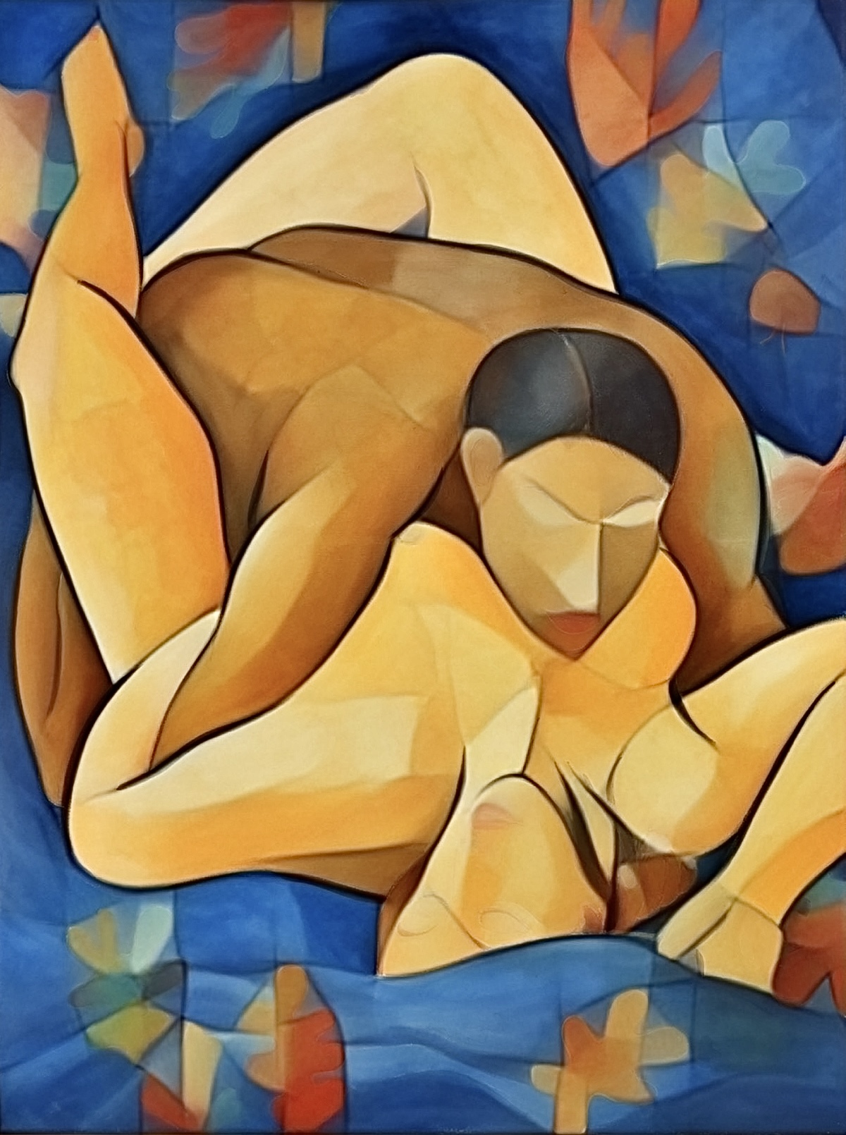 Étreinte bleue – Variation numérique