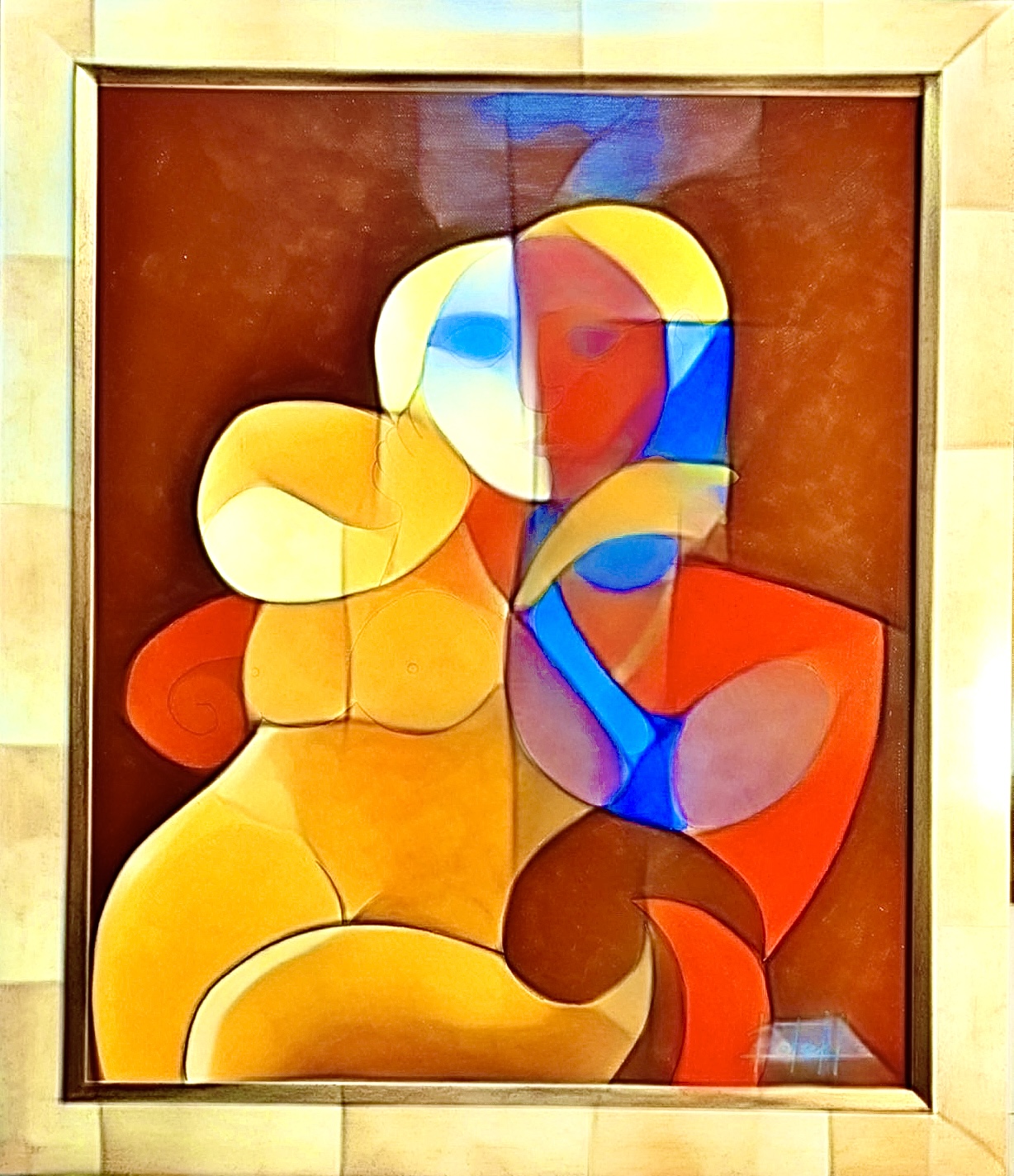 Reproduction de Femme au fauteuil de Pablo Picasso interprétée par l’IA