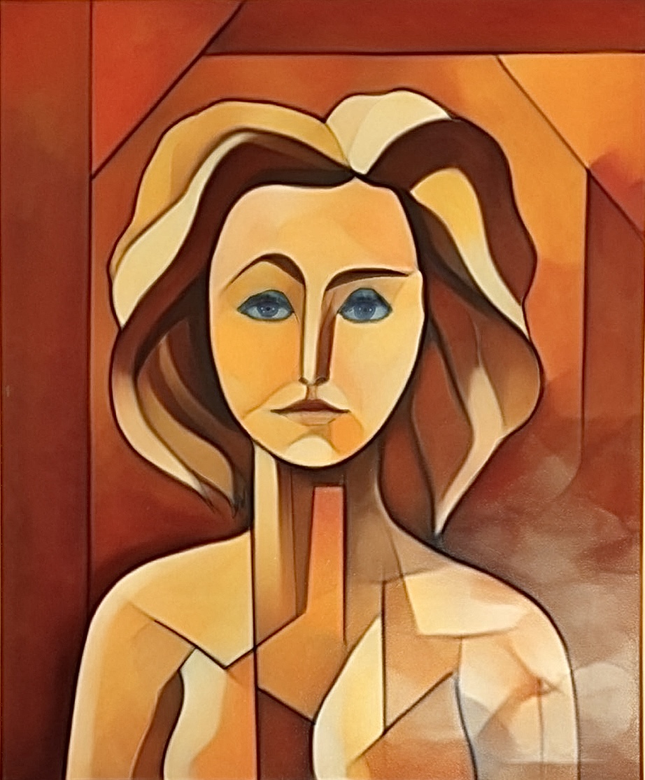 Françoise Gilot, d’après un dessin de Picasso — variation filtrée par IA